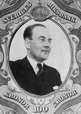 John Lindgren som riksbankschef.